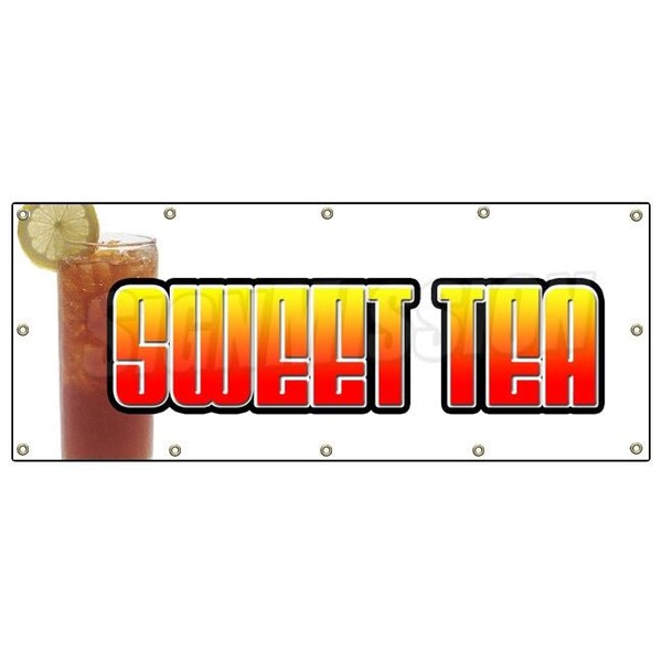 Signmission SWEET TEA BANNER SIGN ice iced drink cart stand signs southern B-120 Sweet Tea - main